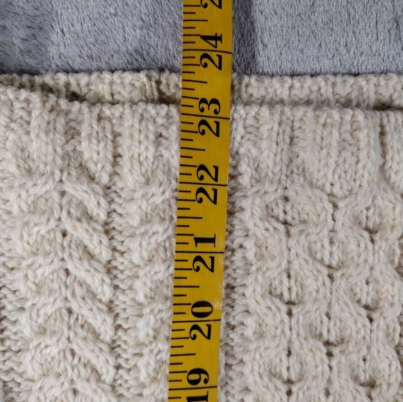 Vintage Made in Ireland Inis Crafts 100% Merino Wool Full Zip Cardigan Sweater - Picture 8 of 8